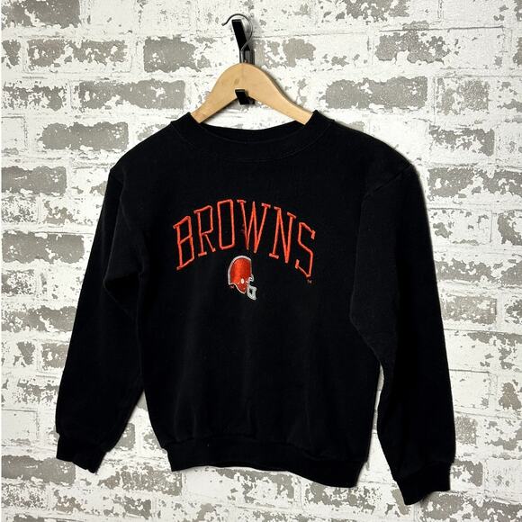 Vintage Cleveland Browns Crewneck Sweatshirt Youth Large Logo 7 - Picture 2 of 4